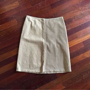 Sisley Corduroy Cream Pencil Skirt EU 44